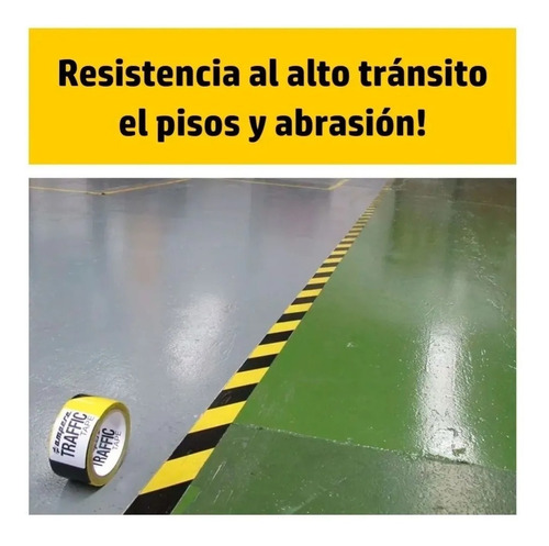 Imagen 4 de 10 de Cinta Demarcatoria Cebrada Pvc 48x33m Premium Doble A