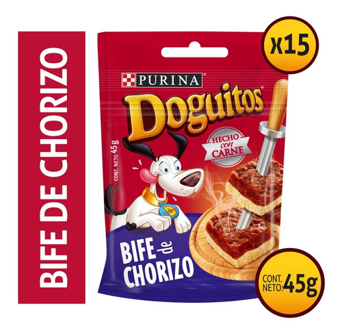 Snack Doguitos Bife De Chorizo 45 Gr, 15unid! 