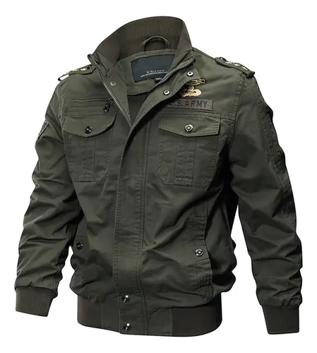 Chaqueta bomber hombre militar discount