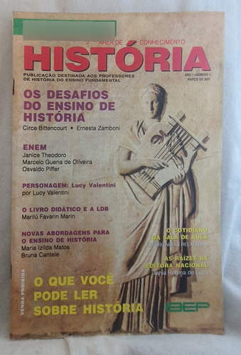 Área De Conhecimento História 1 - Os Desafios Do Ensino (Usado)
