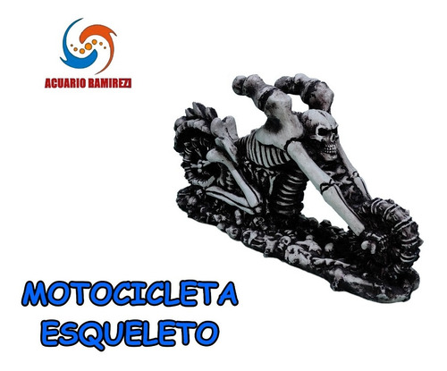 Adorno De Resina Motocicleta Esqueleto #240