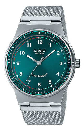 Reloj Hombre Casio Mtp-rs105m-3bvdf Core Mens Color de la correa Plateado Color del bisel Plateado Color del fondo Verde