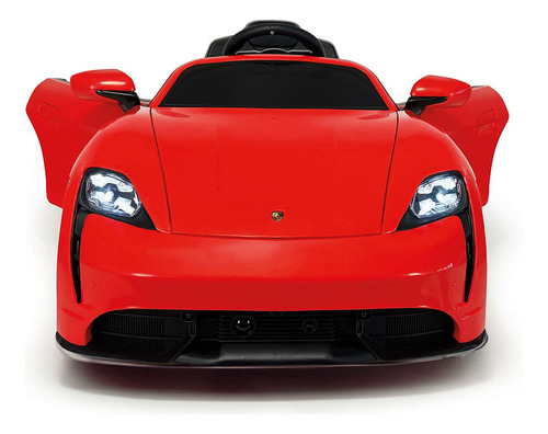 Coche Eléctrico Infantil Porsche Taycan Turbo S 12v Injusa Color Rojo