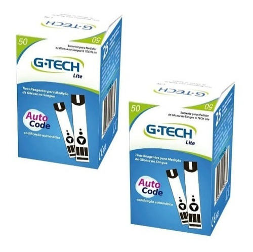 100 Tiras Reagentes P/ Medidor De Glucosa G-tech Free Lite