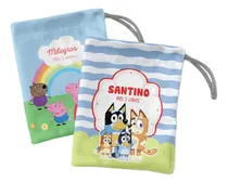 Comprar 15 Bolsitas De Tela Personalizadas Estampadas Cumpleaños