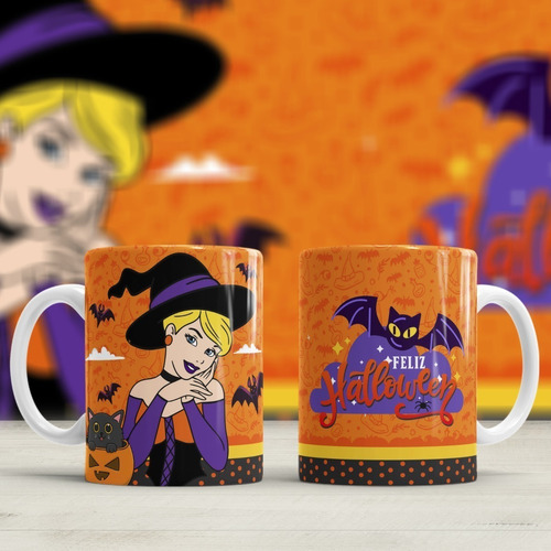 Diseños Plantillas Para Tazas Halloween Sublimación M73