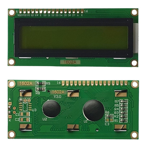 Display Lcd 16x2 Com Backlight Verde Arduino