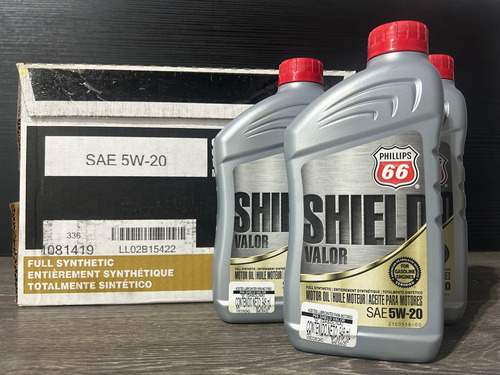 (12pzas)aceite Motor 100% Sintético. Phillips 66 Valor 5w-20