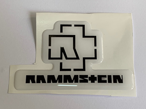 Adesivo Resinado Bandas Rammstein 9x5,5 Cm
