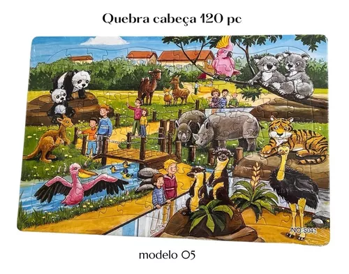 Quebra Cabeça Dinossauros - 120 Peças