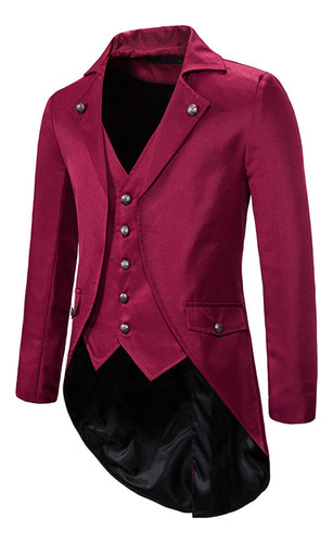 Abrigo Para Hombre W T722, Vestido Gótico, Uniforme De Esmoq