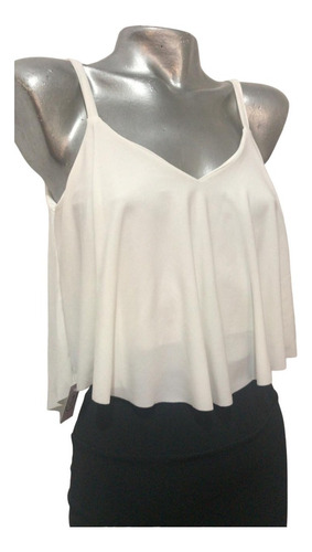 Imagen 4 de 9 de Pack X2 Blusa Crop Top Corta Suelta Sexy Fiesta Regalo