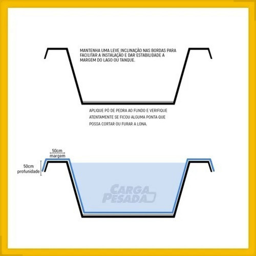 Lona Lago Artificial Tanque De Peixe Impermeável 12x22