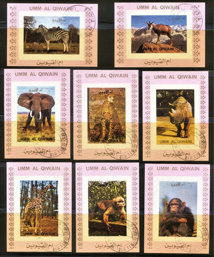 16 Blocos De Umm-al-qiwain/ Fauna Animais Selvagens - L.3226