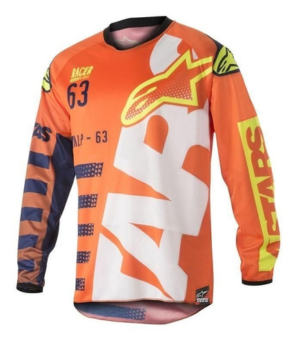 Jersey Alpinestars Racer Braap Motocross All Road Bmx Mtb