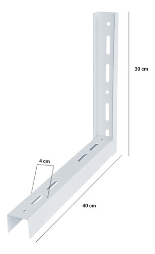 Kit X2 Mensulas Aire Acondicionado Par Soporte Blanco 40 Cm
