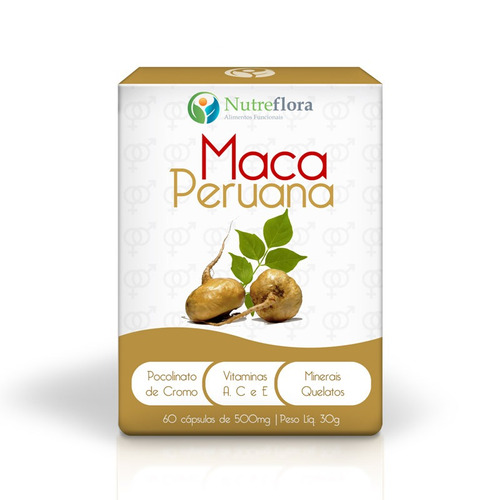 Maca Peruana - 500 Mg - 60 Cápsulas - Nutreflora