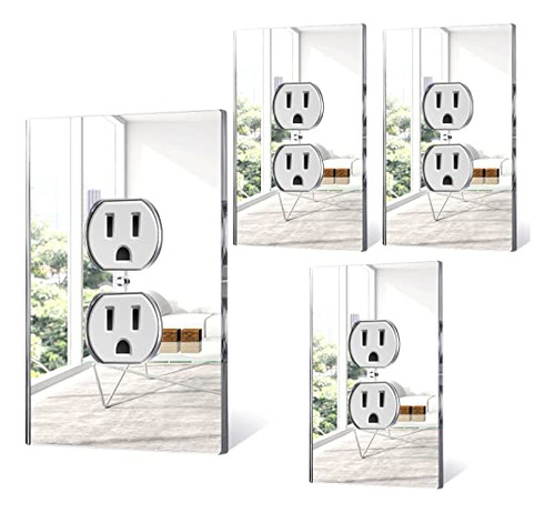 4 Pcs 5.5 X 3.5 Inch Mirror Light Switch Covers Outlet ...