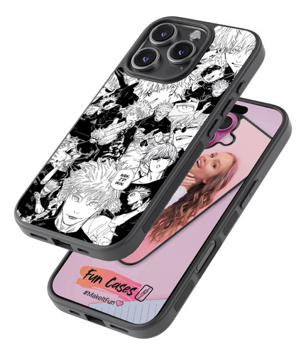 Funda Satoru Gojo Jujutsu Kaisen Manga Collage Anime 7 Negro Xiaomi Redmi Note 13 5g
