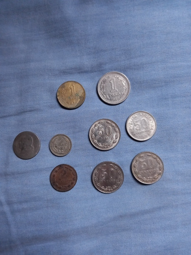 Lote 9 Monedas 50 Centavos Argentina 2 Centavos 