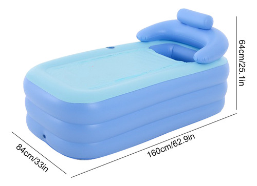 Bañera Portátil Para Ducha Bañera De Hidromasaje Inflable Pi