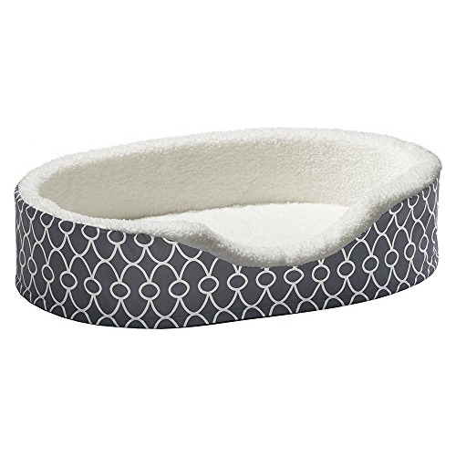 Cama Orthopedic Para Mascotas Con Teflón, Gris Mediano.