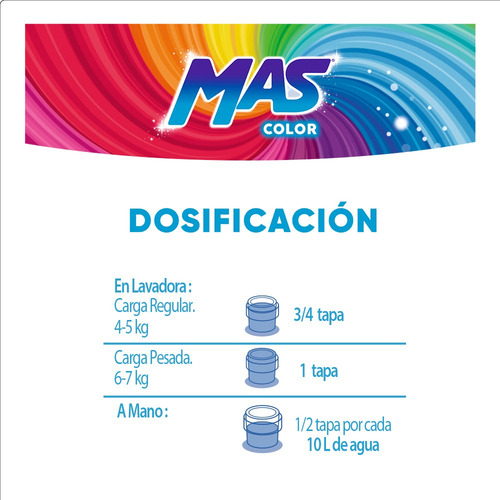 Detergente Líquido Mas Color 4.65lt