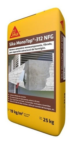 Sika Monotop 312 Mortero Reparacion Estructural 25kg