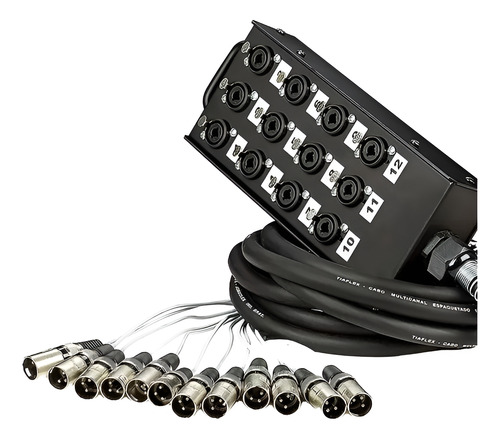 Medusa 12 Canais C/ Conectores Combo 100 Limite Cabos 5 Mts