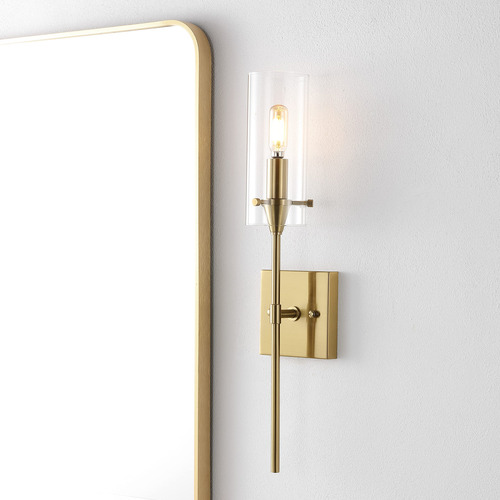 Lampara Led Bohemia Hierro Vidrio Luz Moderna Bombilla Baño