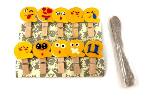 Mini Palillos Emojis - 10 Unidades - 4 Cm- Universo Mágico