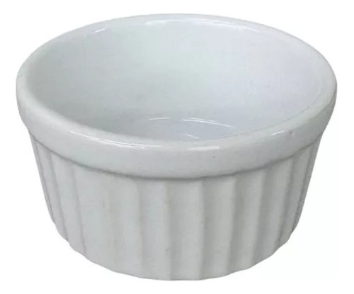 Kit 6 Ramequins Em Cerâmica Para Servir Molhos Patês Scalla Cor Branco