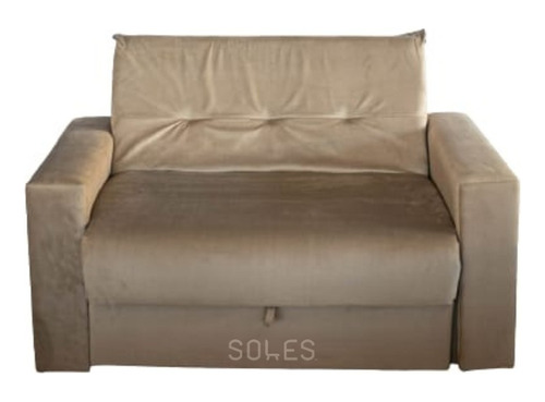 Sofa Cama 2 Cuerpos Eco Cuero O Tela Tapizado Sillon Cama