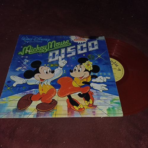 Mickey Mouse Disco En Español Lp Vinil 1980