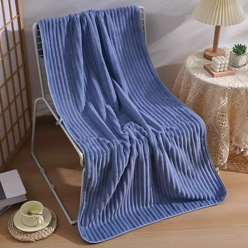 Toalla De Baño O De Terciopelo Con Rayas Verticales Para Adu