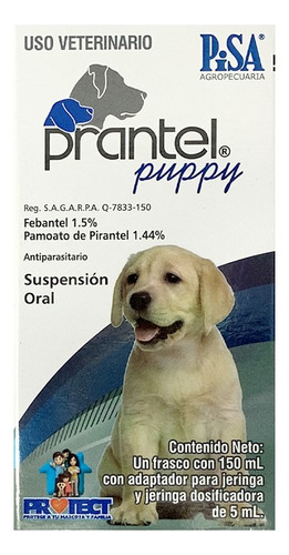 Prantel Puppy, Antiparasitario Suspensión Oral 150 Ml., Pisa