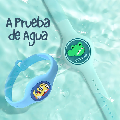Pulsera Repelente De Mosquitos Para Niños Con Luz Led Color Dragón
