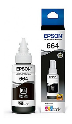 Botella De Tinta  T664 Negra Epson L120 L200 L210