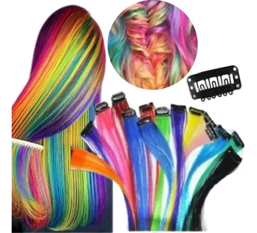 comprar Mechas Tic Tac Colorida 06 Und.u002F Fibra Japonesa 55cm +brinde