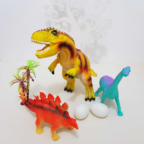 Colección De Dinosaurios De Goma, Con Sonido Luz. Juguete