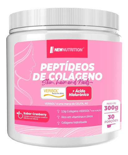 Colágeno Verisol Com Ácido Hialurônico Em Pó Newnutrition