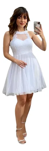 Vestido de debutante curto cheap branco