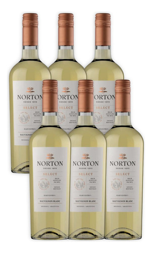 Vino Norton Select Harvest Sauvignon Blanc Caja X6u 750ml