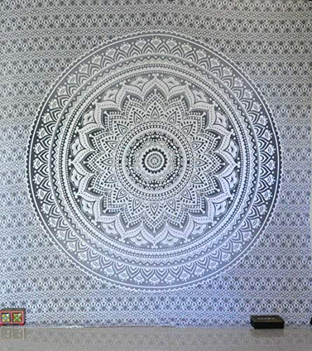 Tapiz Mandala Hindú Tradicional, Bohemio Ombre, Algodón, Que