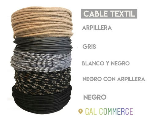 Imagen 6 de 8 de 1 Portalampara Vintage 1 Lampara Filamento Led G125 Y Cable
