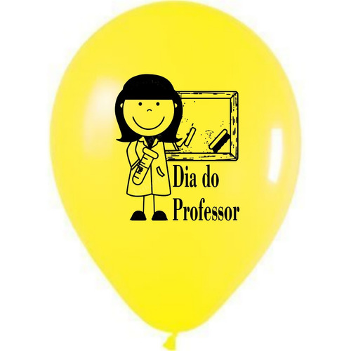 100 Balões N°9 Festa Dia Professor,estampado Personalizado