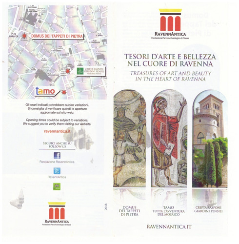2 Folletos Tesoros De Ravenna Mosaicos - Italia