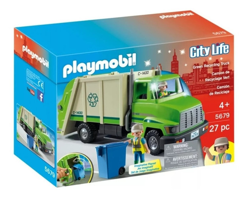 Playmobil 5679 Camion De Basura De Reciclaje Original Intek