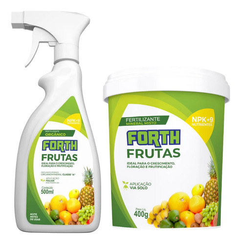Kit Fertilizante Forth Frutas 500ml + Adubo Granulado 400g
