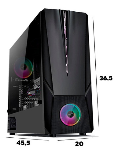 Imagem 4 de 8 de Pc Gamer Completo I3 7100 8gb Gtx 1050 Hd 1tb Ssd 120gb 19